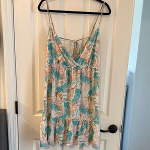 SO Tie Back Sundress Womens Floral Babydoll Tiered